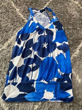 American Eagle Outfitters Blue and White Floral Tank Top